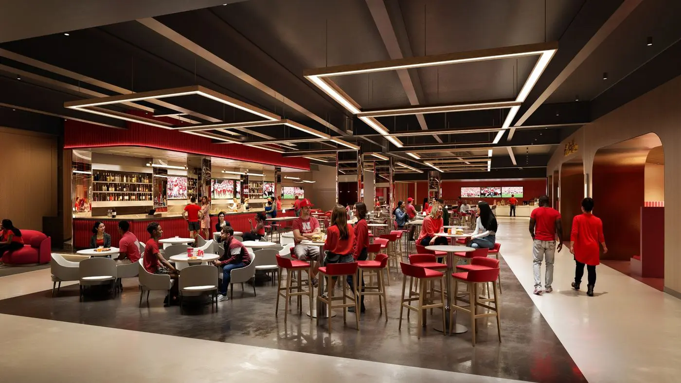 Rendering of the new Bunker Club at Memorial Stadium